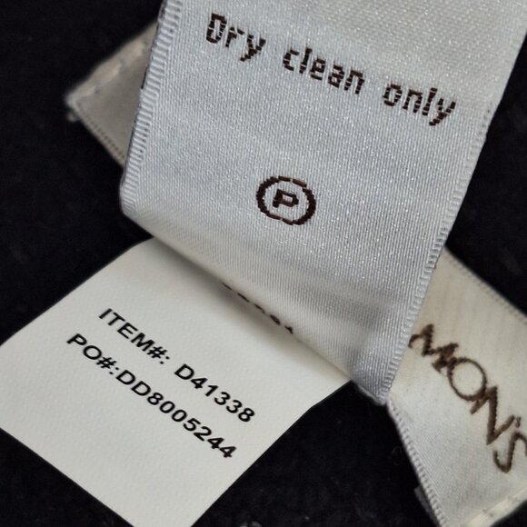 Metallic Trim Black Tweed Blazer Special Occasion Jacket Subtle Sparkles 1X - Picture 15 of 15